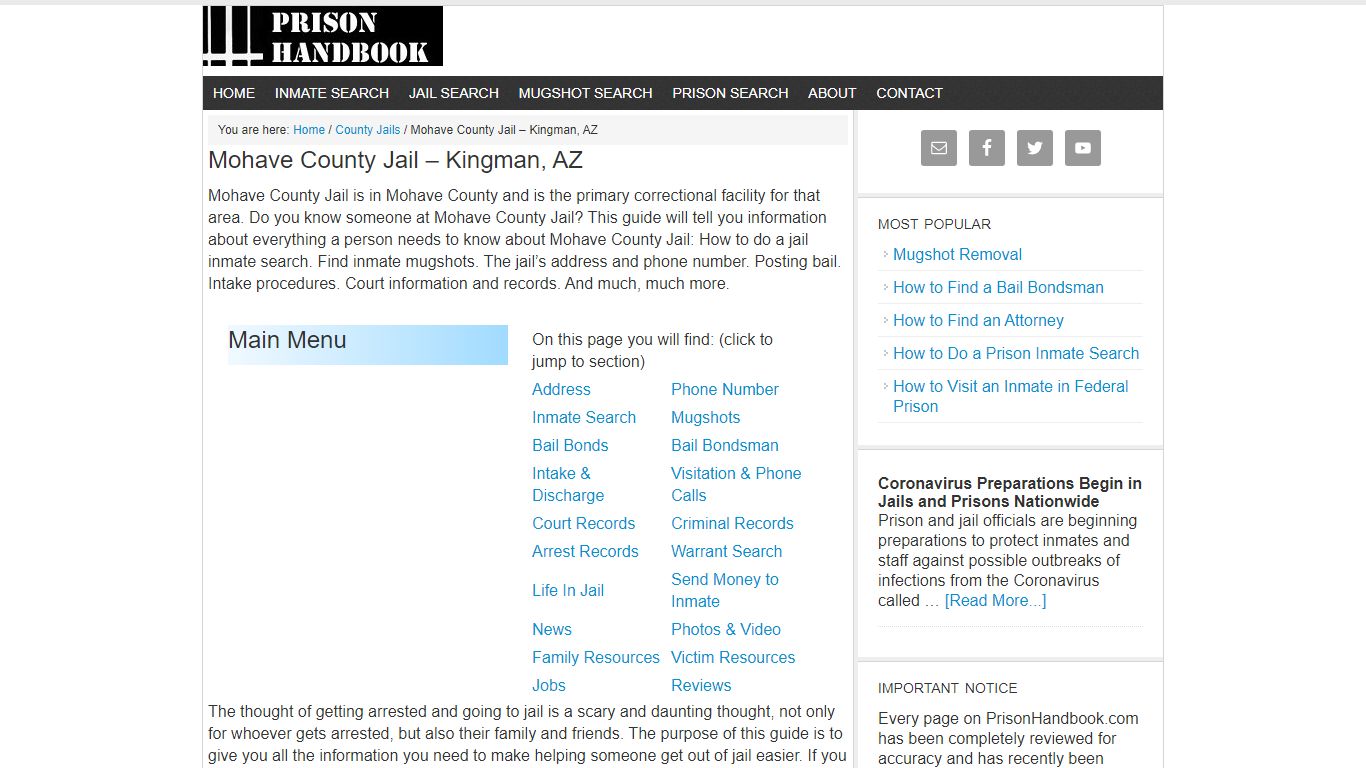 Mohave County Jail – Kingman, AZ